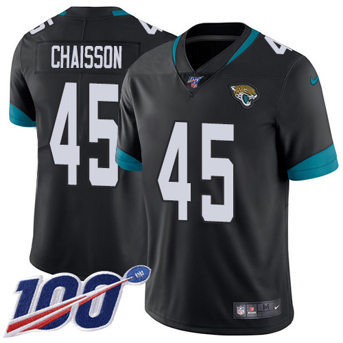 Nike Jaguars #45 K'Lavon Chaisson Black Team Color Youth Stitched NFL 100th Season Vapor Untouchable Limited Jersey